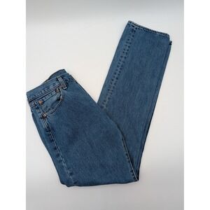 Levi Strauss 501 Button Fly Jeans Mens 31x34 Blue Denim Straight Leg Casual